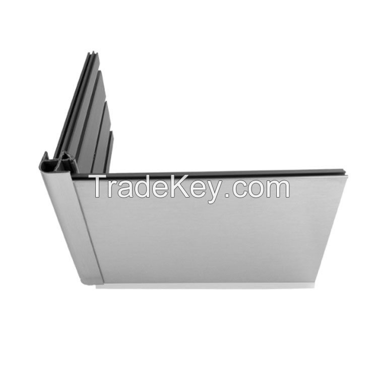 Stainless steel effect PVC kitchen plinth panel with sealing strip