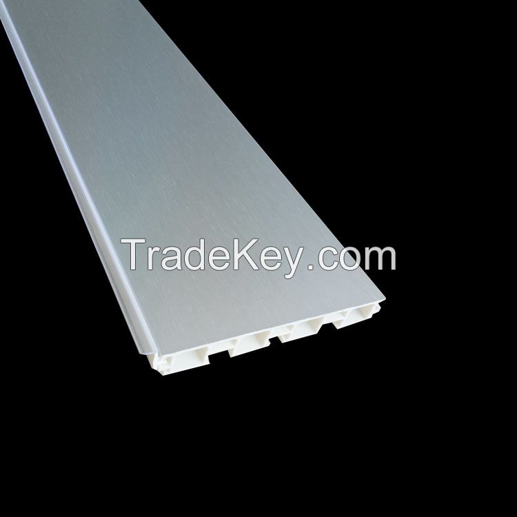 Brushed aluminum kitchen PVC skirting board