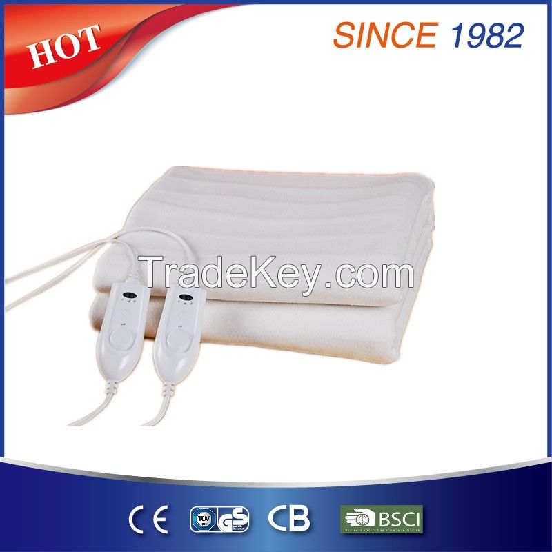 Double Polyester Electric Heated Heating Blanket with over heat protection