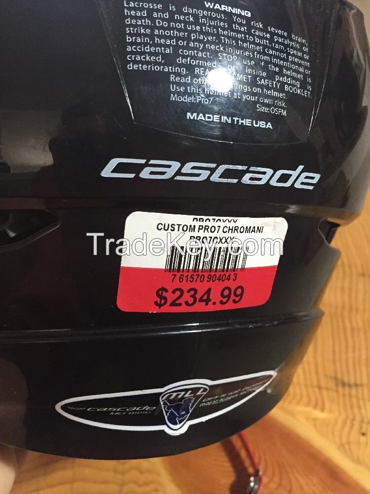 Cascade Pro 7 Seven Lacrosse Helmet New Black Red