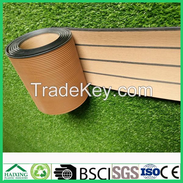 synthetic teak wood decking marine soft PVC for boat yacht