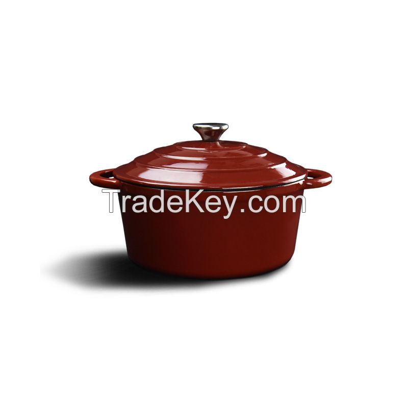 Enamel Round Cast Iron Dutch Oven Cookware Saucepan