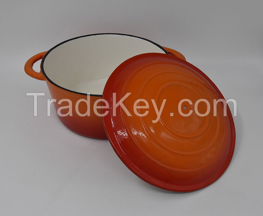 Gourmand risotto/saucier pan with cover/enamel cast iron stockpot