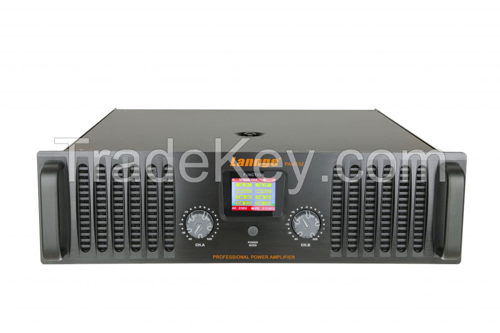3U class H professional power amplifier (2Ã—1300W at 8 honm)