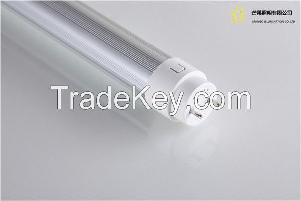 CE RoHS  Compatible magnetic ballast T8 LED round tube 2400mm 8ft 36w