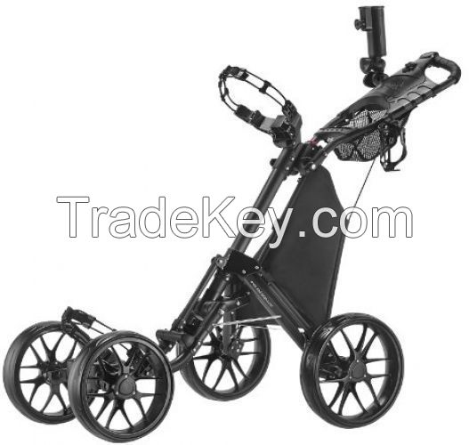 CaddyTek One-Click Folding 4 Wheel Version 3 Golf Push Cart