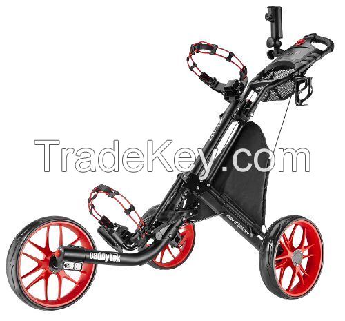 Golf Push Cart Folding New One Click 3 Wheel 
