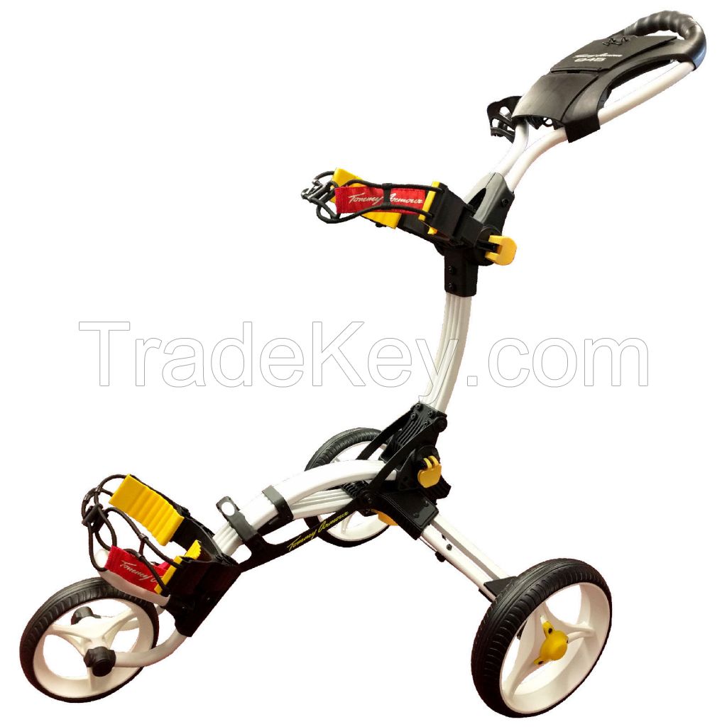 TOMMY ARMOUR 845 COMPACT 3 WHEEL PUSH GOLF TROLLEY 