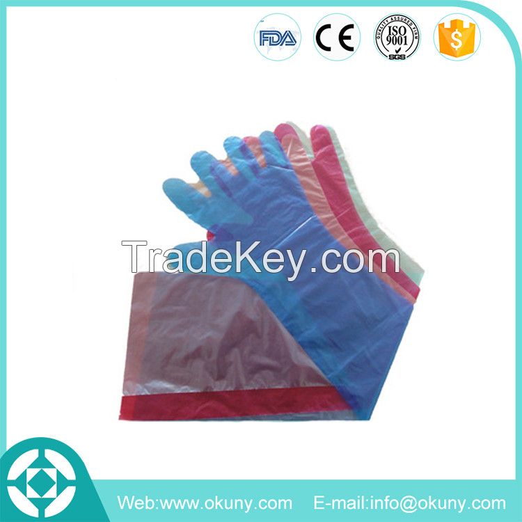 disposable long veterinary sleeve examination glove