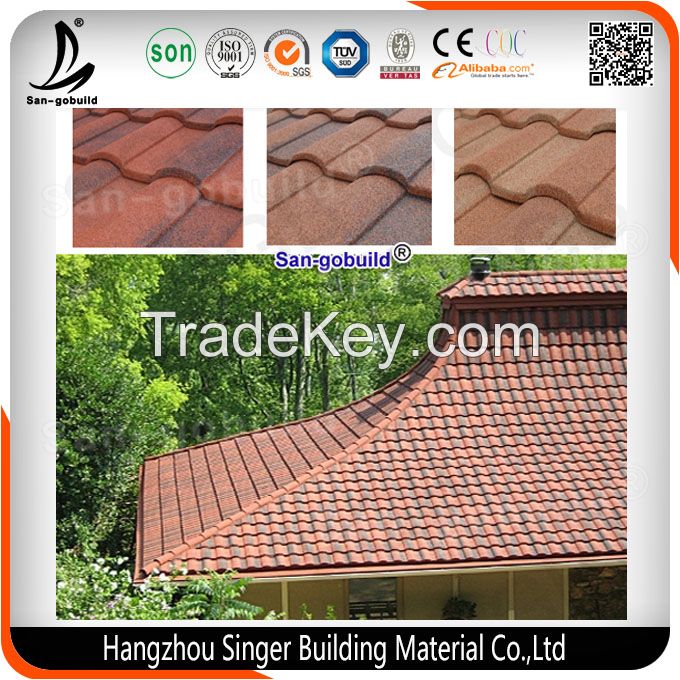 New Technology Color Stone Coated Metal Roof Tile