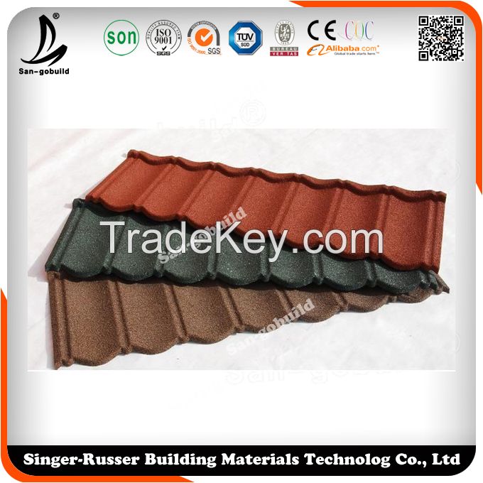 New Technology Stone Coated Metal Roof Tile