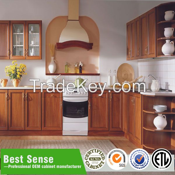 Best sense RTA standard Coffee Glazed solid wood kitchen cabinet