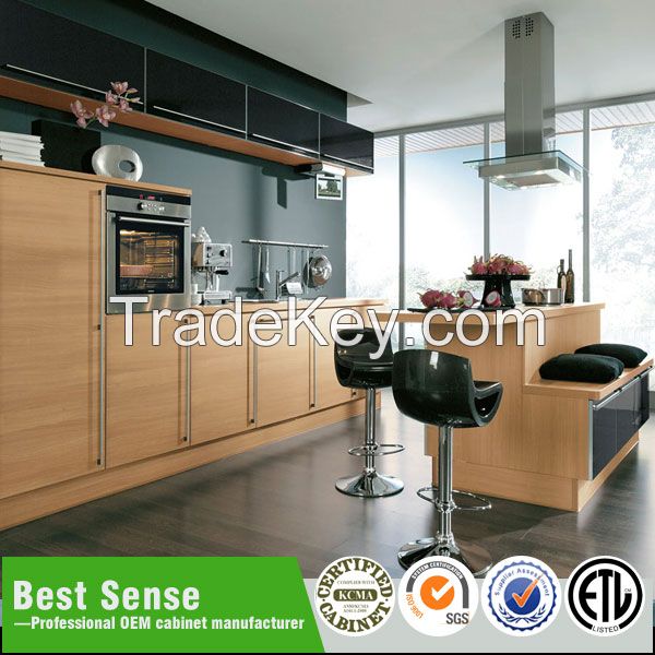 Hot sell wood grain melamine kitchen cabinet