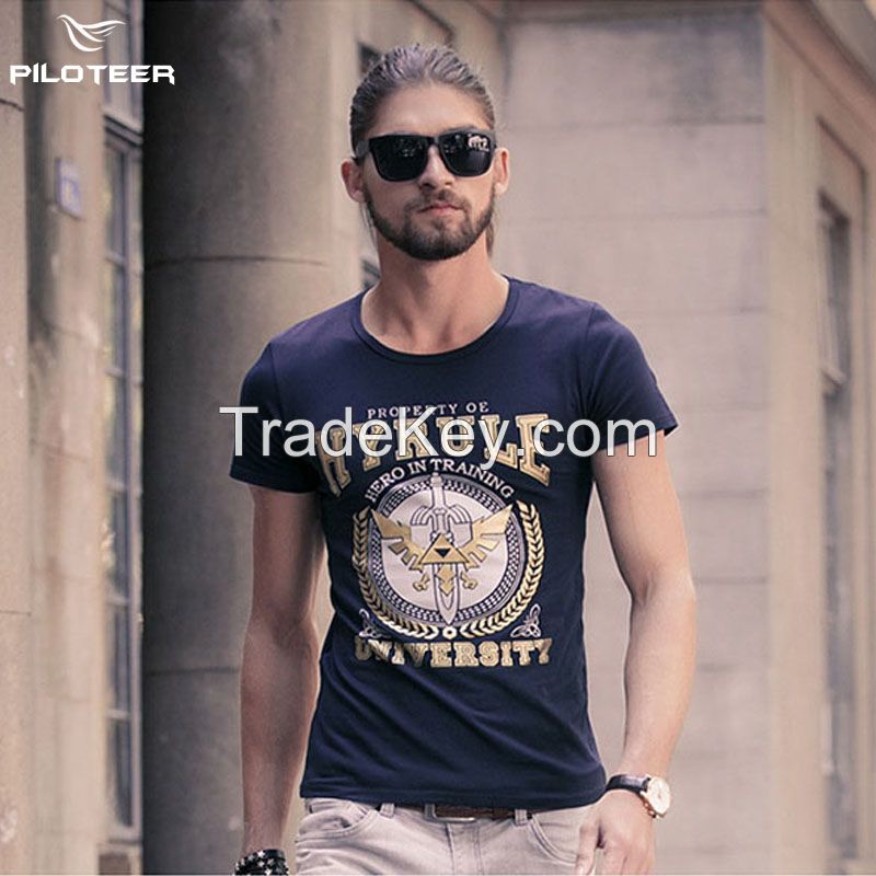 Piloteer 2016 Famous Brand Men T Shirts High Quality Mens T-shirts Und