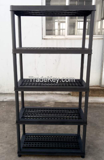 4 tier plastic shelving warehouse rack