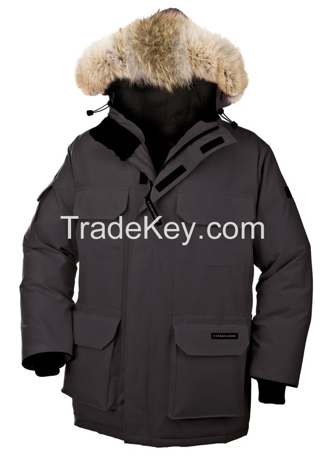 man parka with fur trim