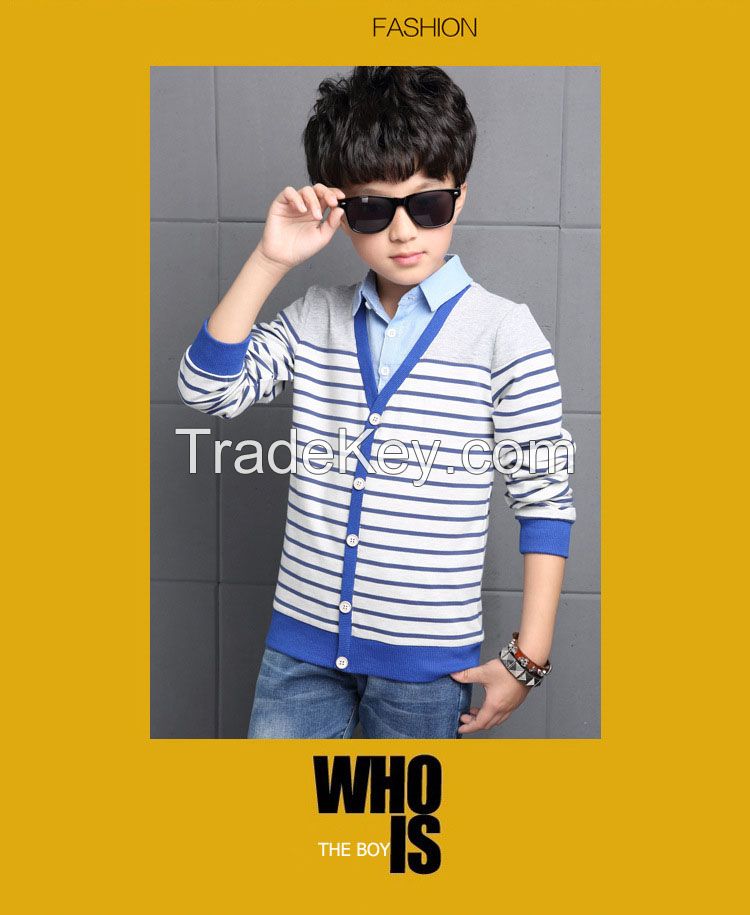 YQ005  BOYS' LONG SLEEVE CIRCULAR COLLAR T-SHIRT