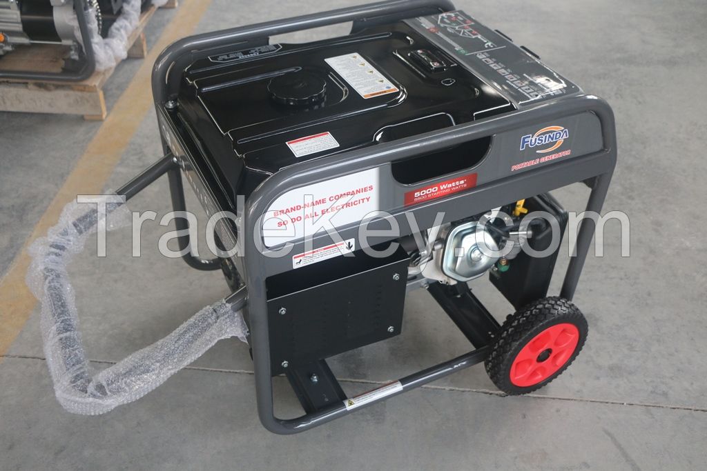 Portable Gasoline / Petrol Generator 5kw Genset with key start