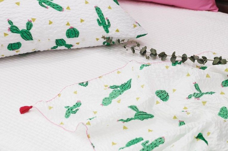 Printed fabric cactus