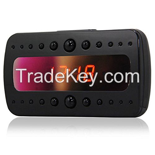 Surveillance Cameras HD720P alarm clock camera black color 