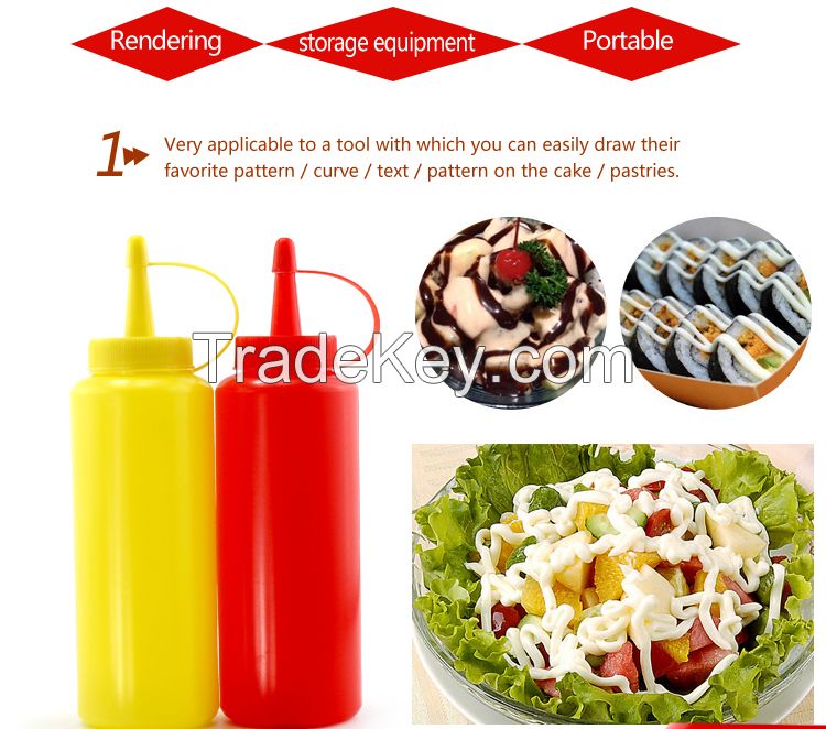 High Quality Kitchen Tools Plastic Soy  Plastic 150ml Squeeze Sauce Bottle  