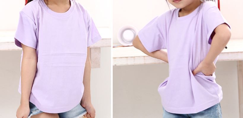 Children's short sleeve T-shirt with various colors