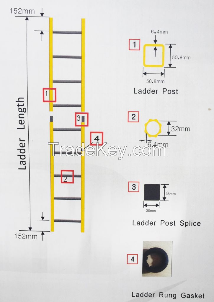 FRP ladder safety ladder