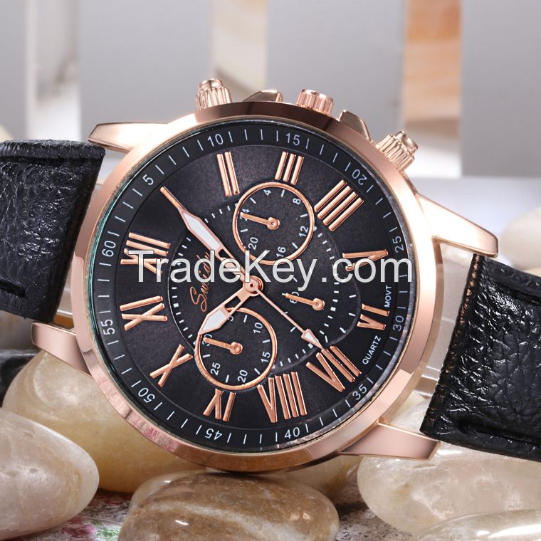 SWIDU stainless steel back fashion design men's wrist watch K901