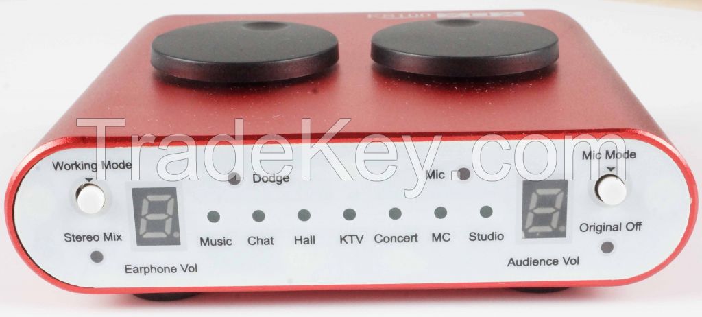 Audio Interface XOX KS100 USB Sound Card for Online Karaoke Chatting Recording