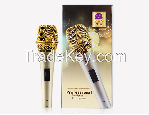 Home Karaoke Good Sound Quality XOX M400 Condenser Microphone with Wire for Computer Karaoke and Recording