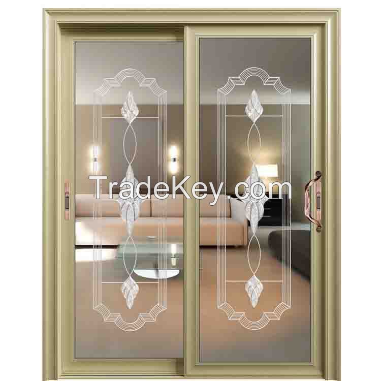 thermal shield sliding aluminium doors double glazed