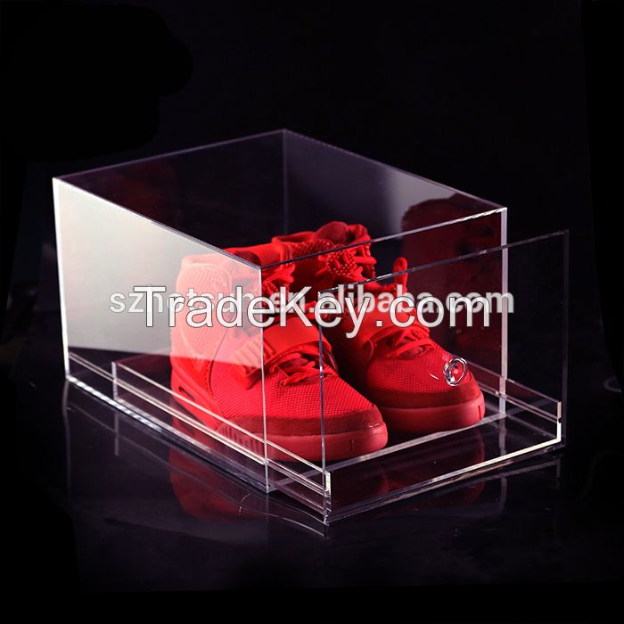 High quality custom clear acrylic shoe box wholesale