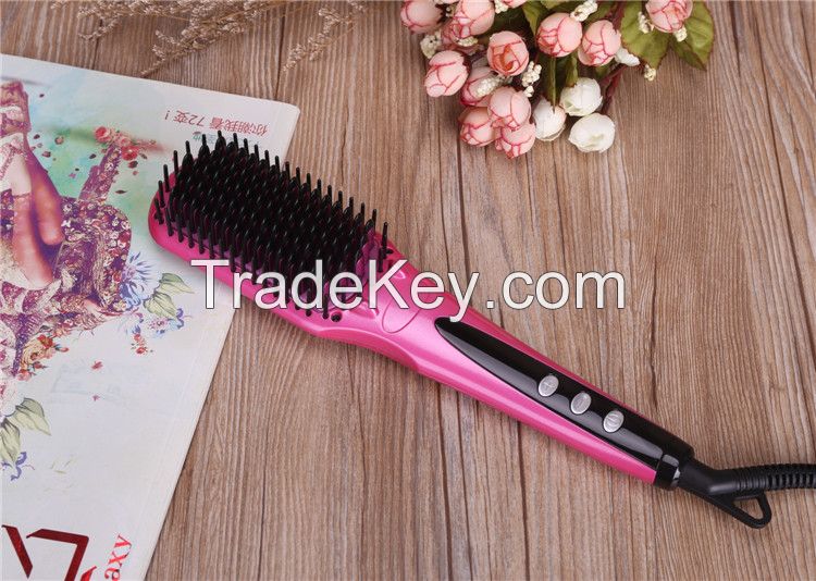 2016 Hot LCD Tourmaline Ceramic MCH Hair Straightener Brush