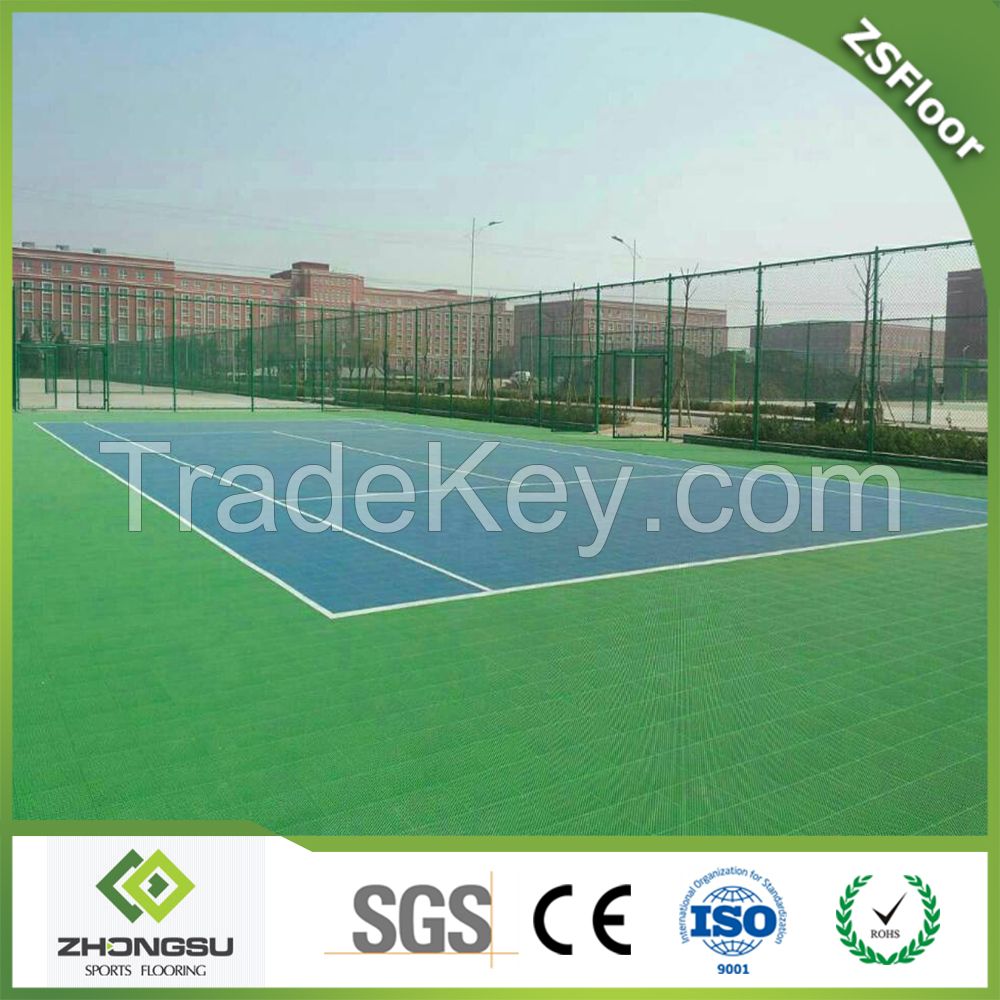 golden pp interlocking outdoor sports flooring for volleyball tennis court