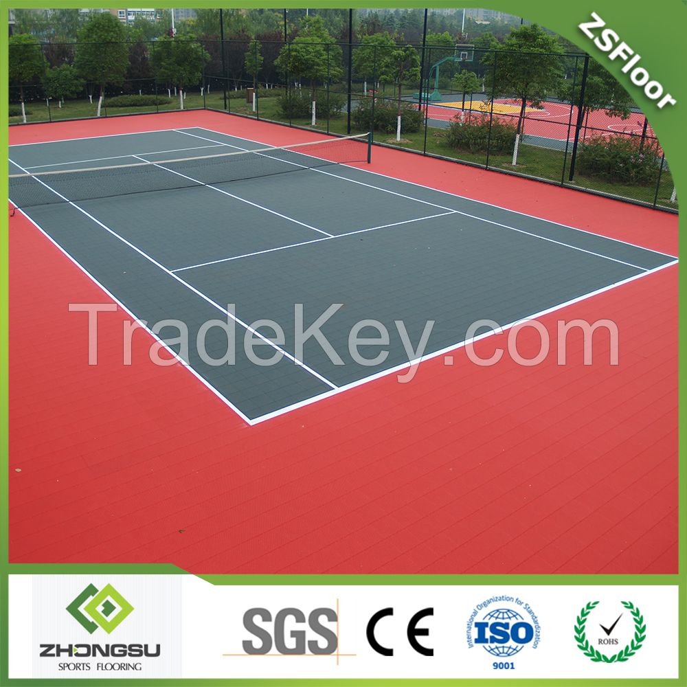 golden pp interlocking outdoor sports flooring for volleyball tennis court