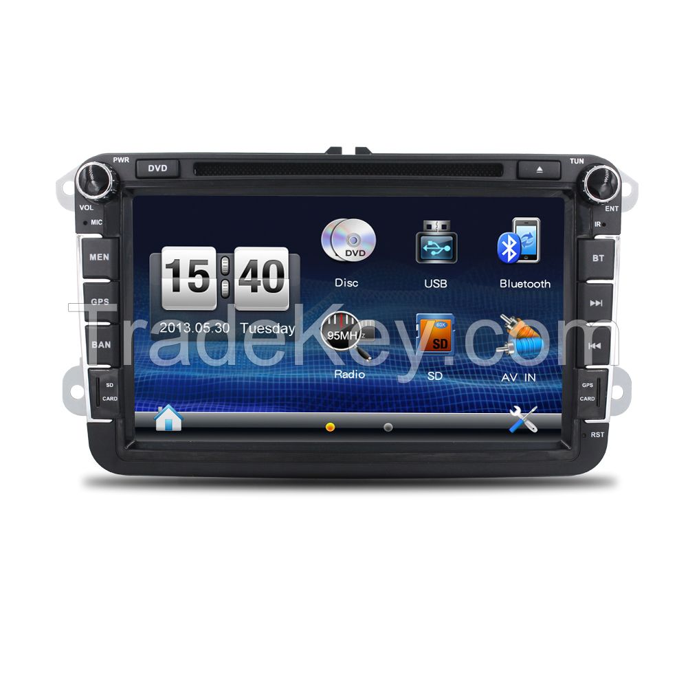 2din 8inch Car DVD GPS player For Volkswagen VW Skoda POLO PASSAT CC JETTA TIGUAN TOURAN Bora Touareg GOLF 5 6 4 Fabia Superb