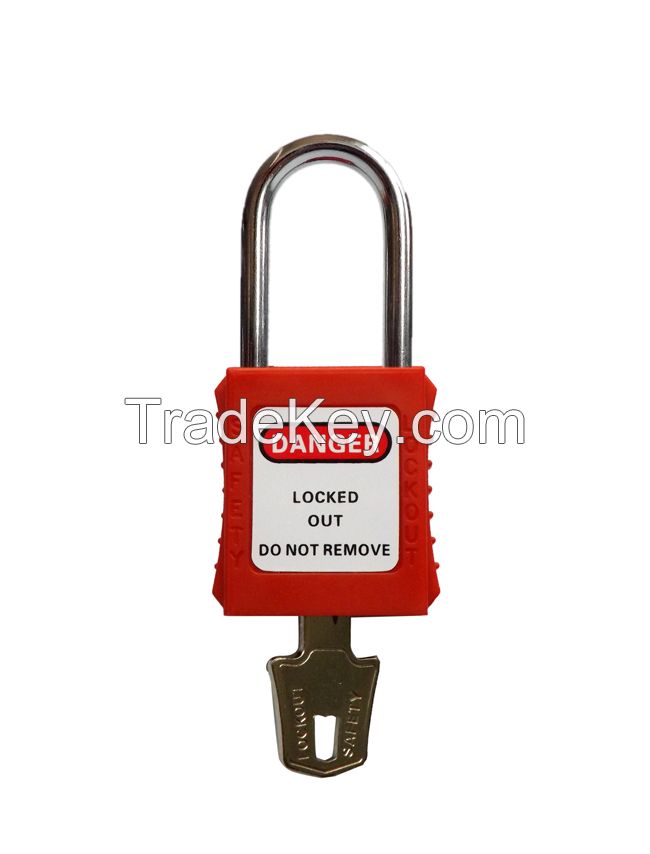 Histay electrical safety padlock lockout locks with steel shackle and nylon body master keyed