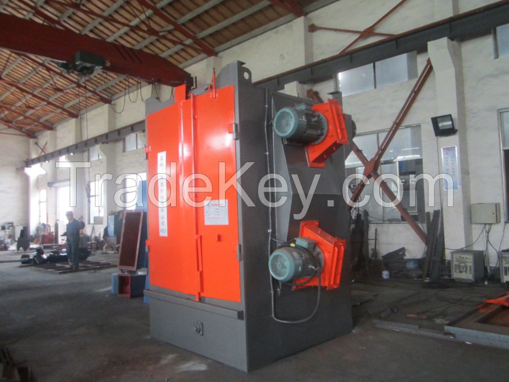 Hook type shot blasting machine for transformer