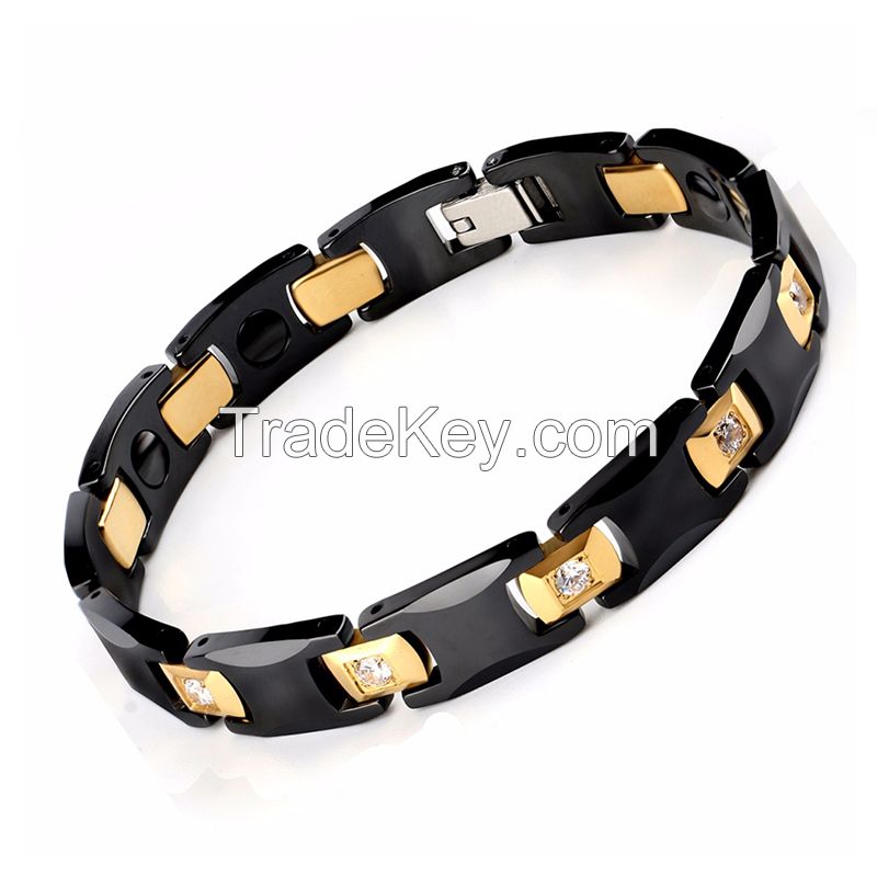 Hot sell Healthy Bio Germanium Ceramic Energy Magnetic Bracelet