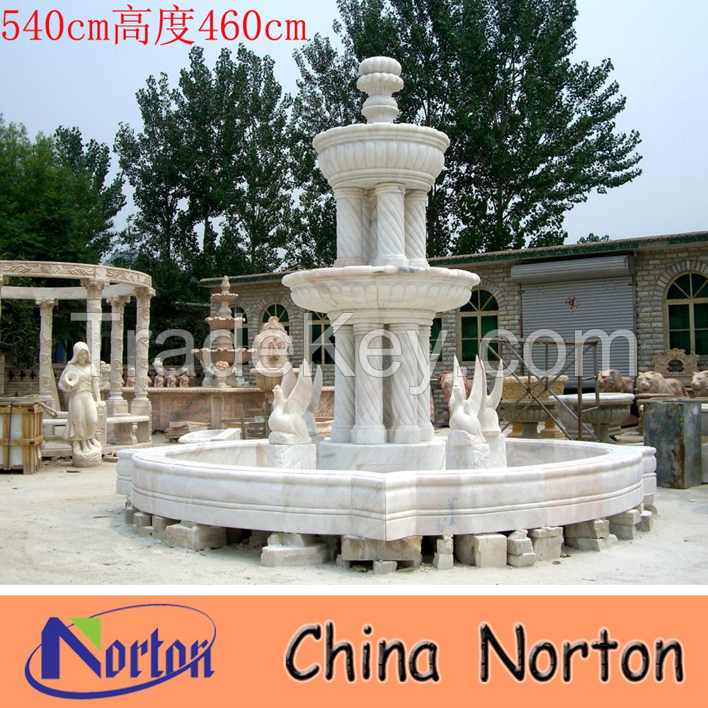 outdoor large marble water fountain