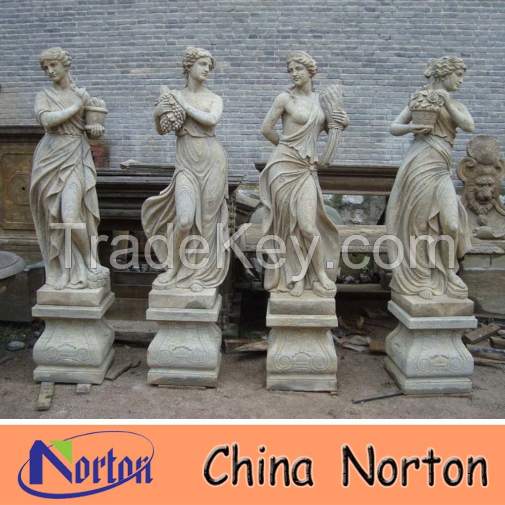 hand carved garden life size marble sculpture