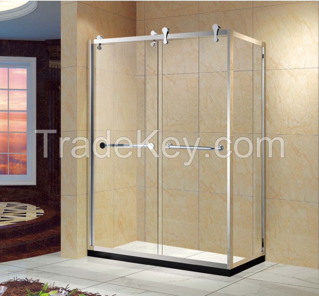 Luxuly Stainless Steel Frame 3 Panel Shower Door (Kt5214)