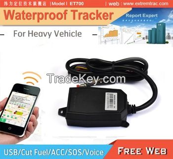 Waterproof Water resistant GPS Vehicle Tracker Heavy Equipment tracker/ engine hour log