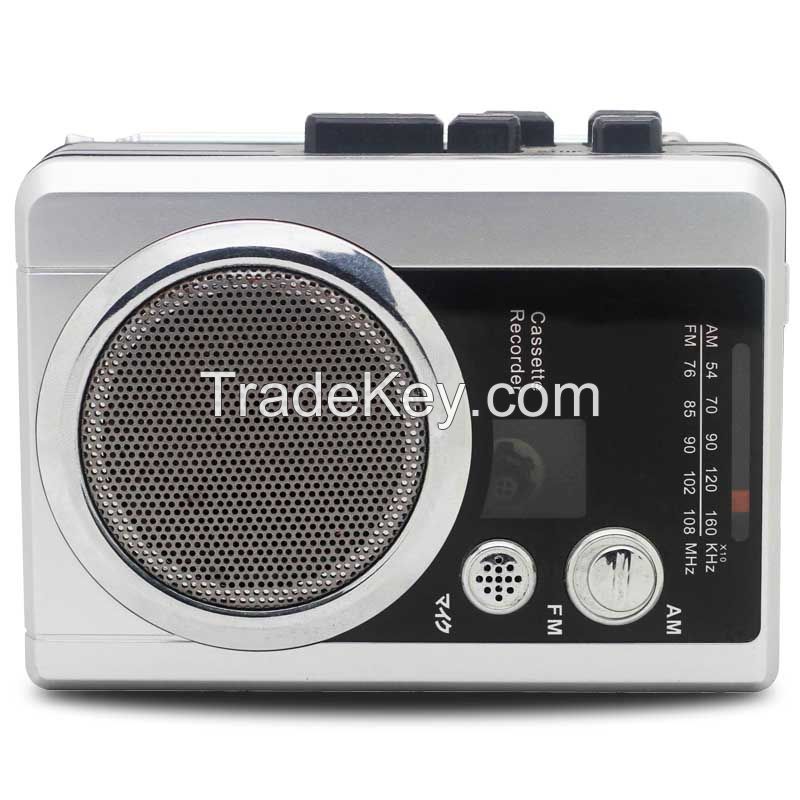  AM/FM dual band radio cassette  recorder with auto-reverse