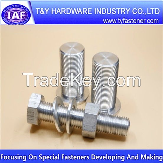 Aluminum bolt and nut for solar moulds