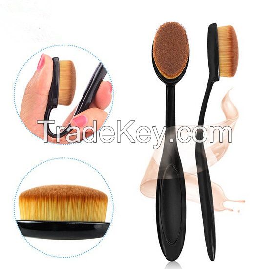 10pcs oval brush set, oval makeup brush set, tooth brush makeup brush set