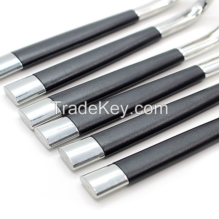 Special design 9pcs silver golf handle makeup brush 