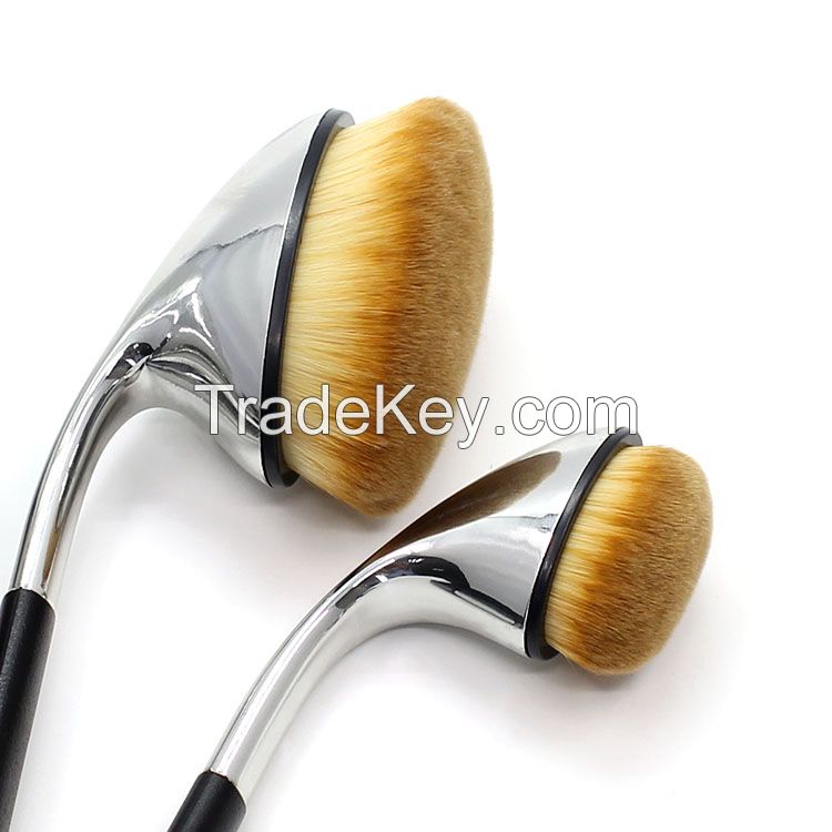 Special design 9pcs silver golf handle makeup brush 
