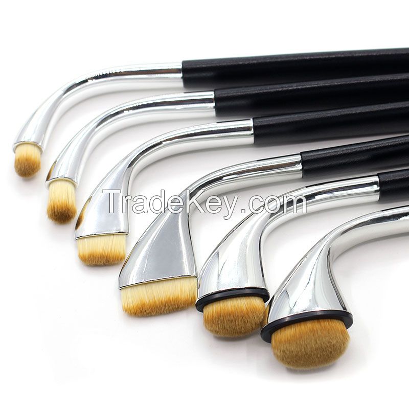 Special design 9pcs silver golf handle makeup brush 