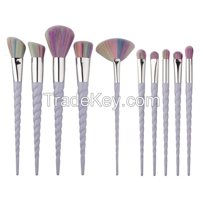 Newest Arrival 2017 Hot Sale Blending Color Bristles Unicorn Makeup Brushes